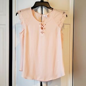 Light pink sheer dress top
